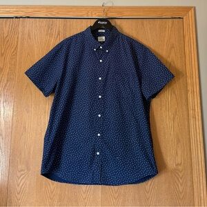 J. Crew Men's Dark Blue Daisy Button-Down Shirt